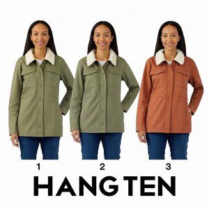 Hang Ten Ladies' Utility Jacket, Green: S, L, XL| Copper L